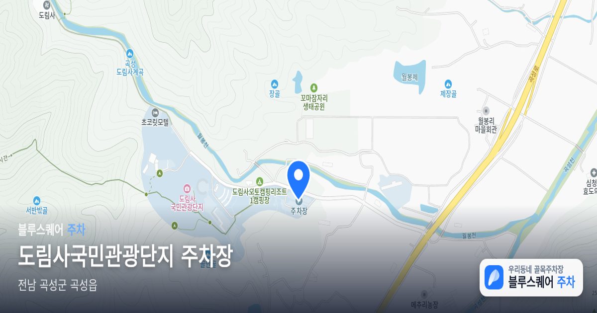 도림사국민관광단지 주차장 위치 지도