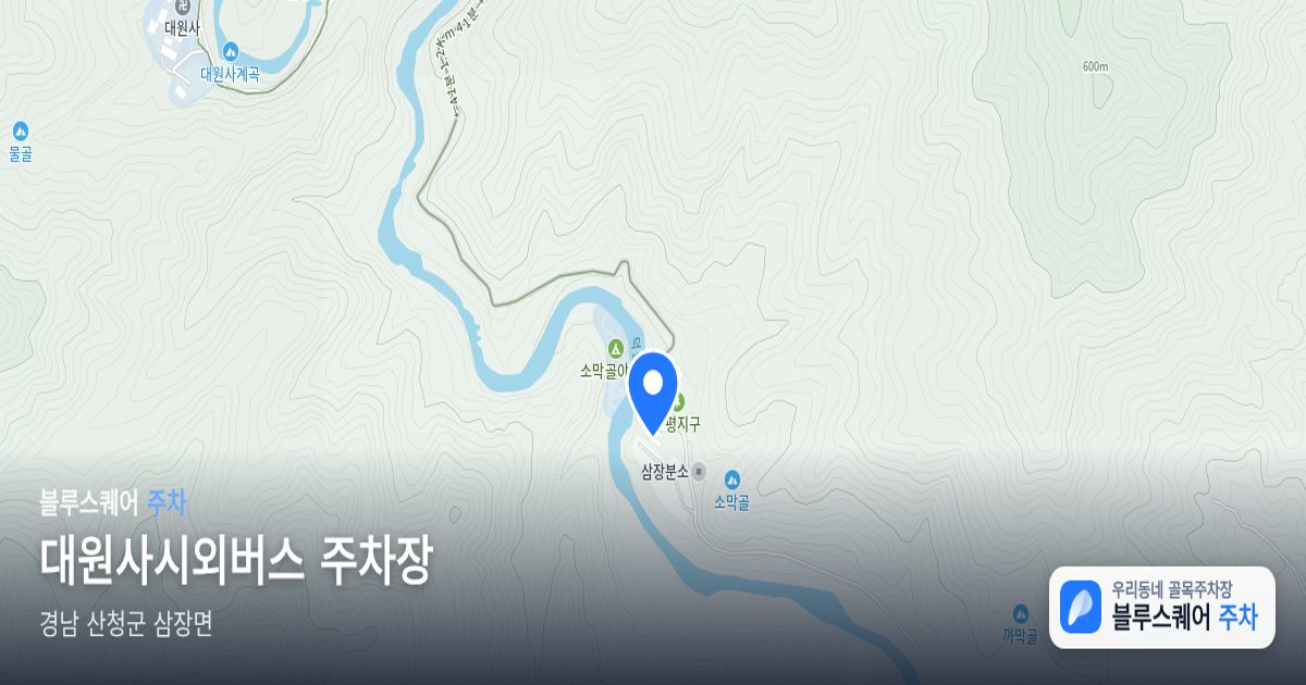 대원사시외버스 주차장 위치 지도