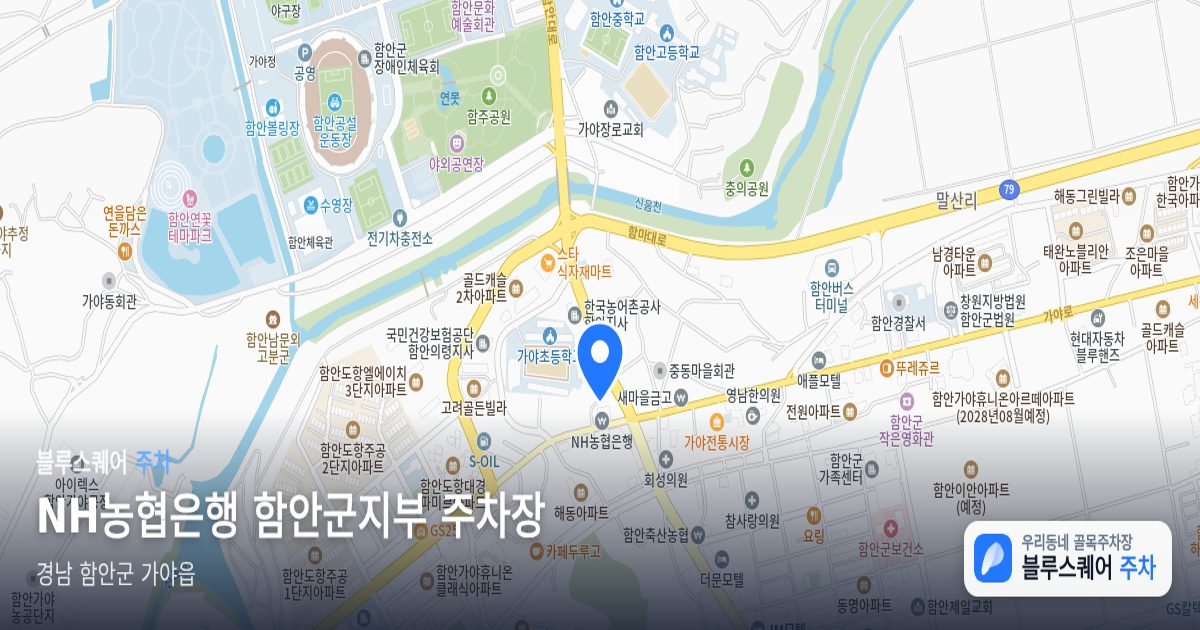 NH농협은행 함안군지부 주차장 위치 지도