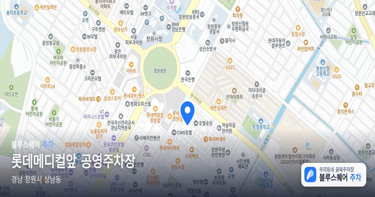 롯데메디컬앞 공영주차장 위치 지도