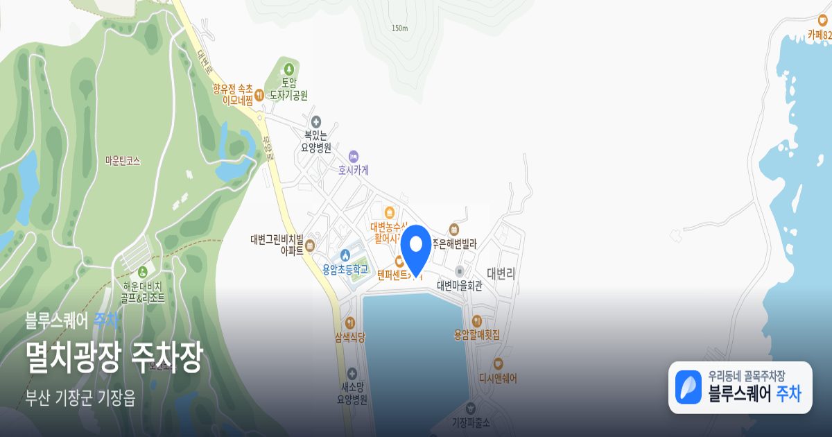 멸치광장 주차장 위치 지도
