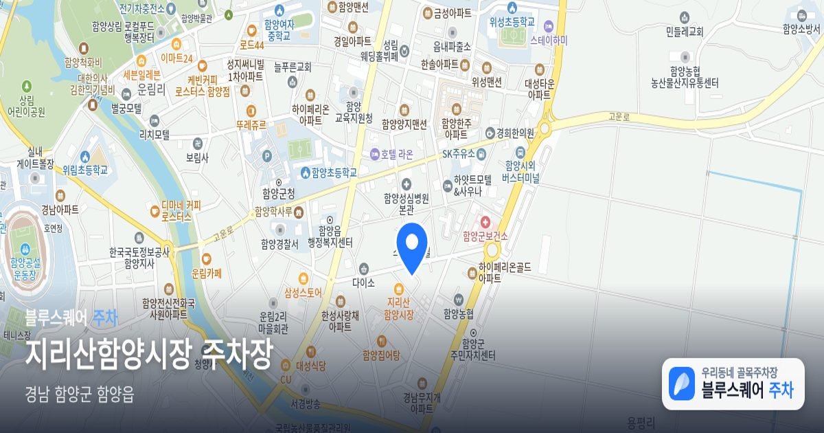 지리산함양시장 주차장 위치 지도
