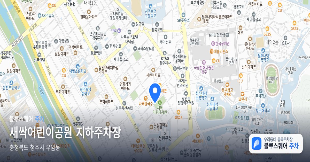 새싹어린이공원 지하주차장 위치 지도