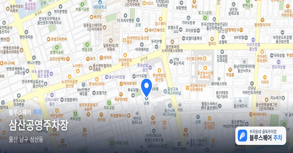 삼산공영주차장 위치 지도