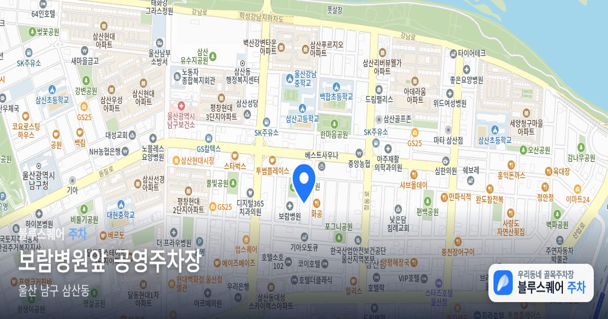 보람병원앞 공영주차장 위치 지도