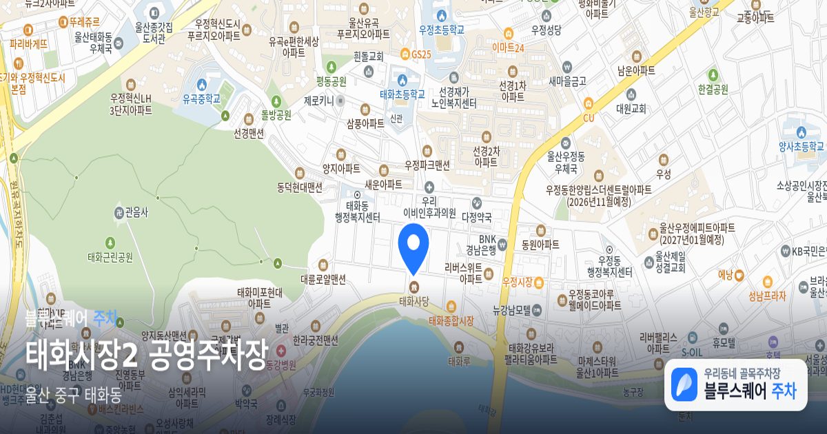 태화시장2 공영주차장 위치 지도