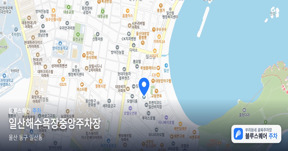 일산해수욕장중앙주차장 위치 지도