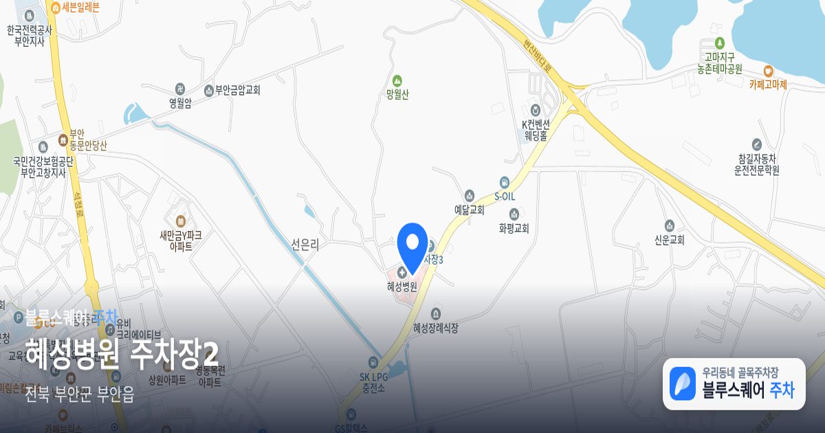 혜성병원 주차장2 위치 지도