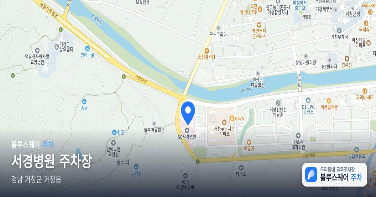 서경병원 주차장 위치 지도