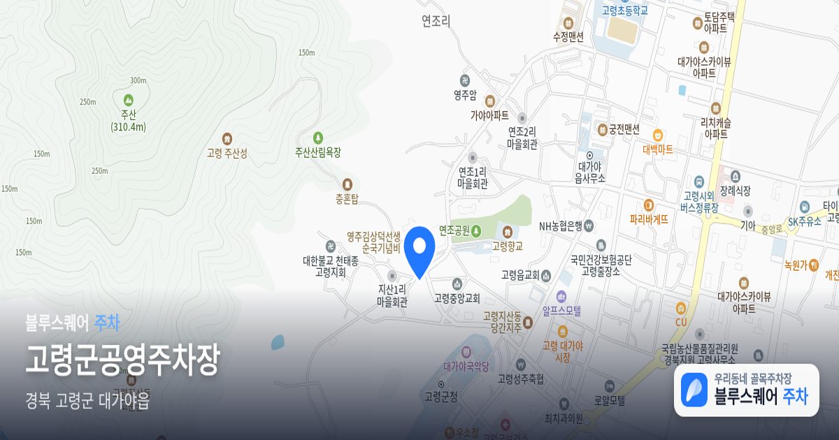 고령군공영주차장 위치 지도