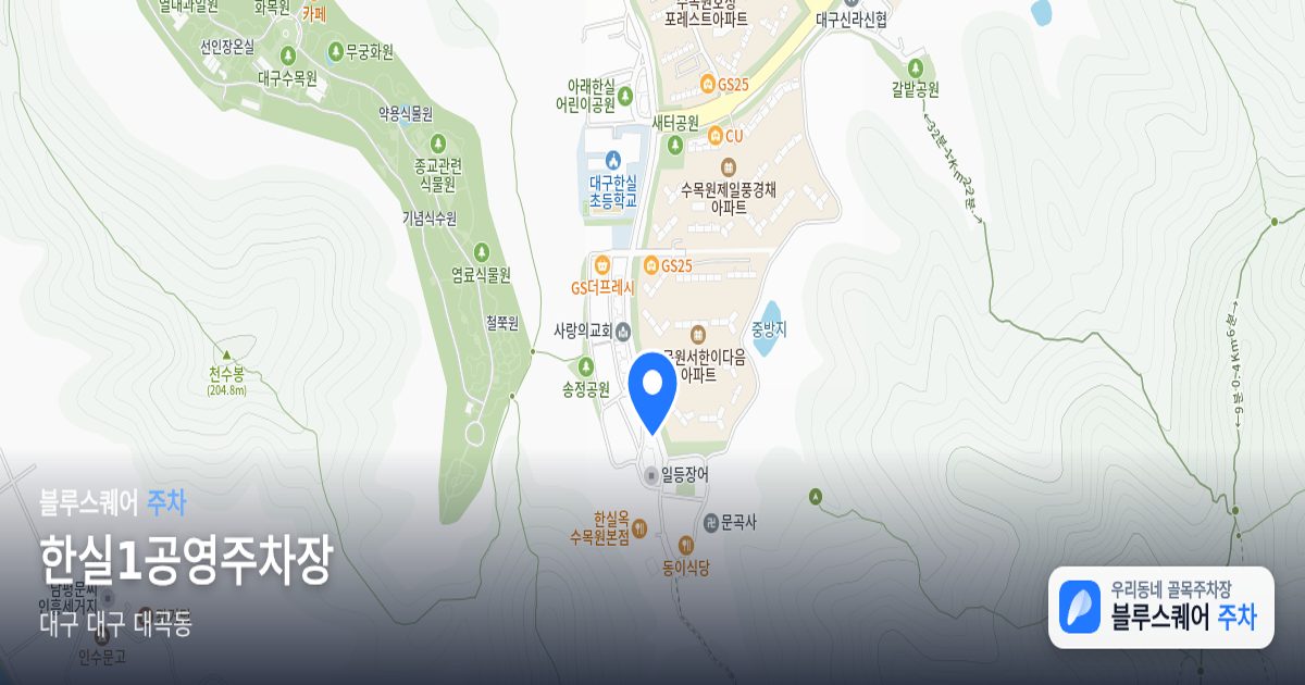 한실1공영주차장 위치 지도