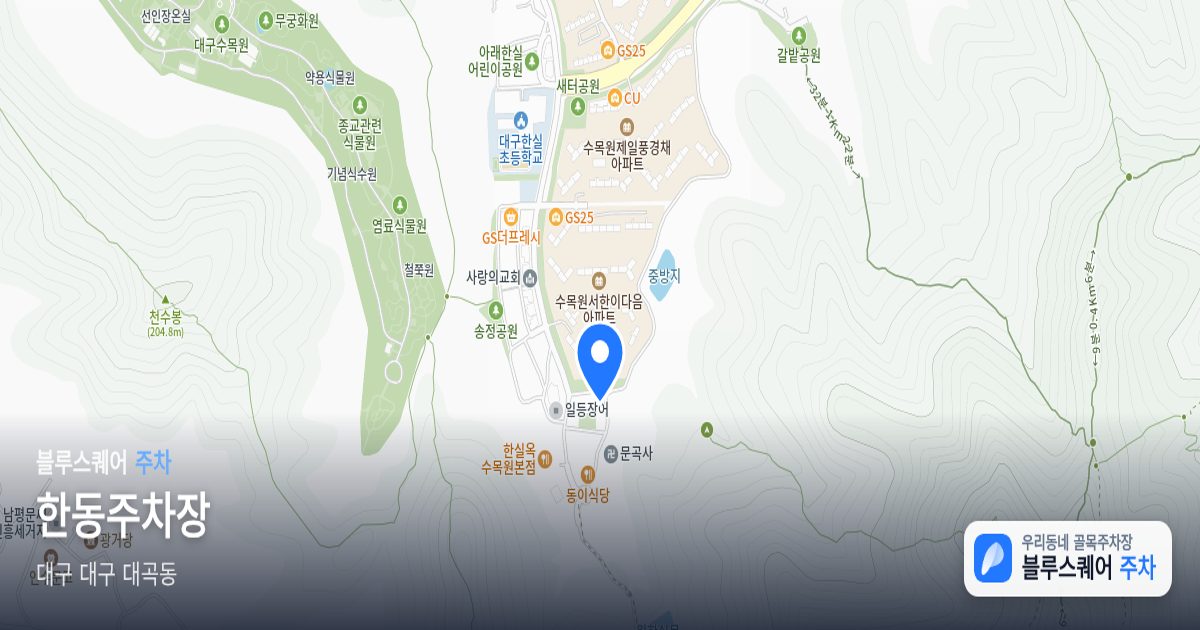 한동주차장 위치 지도