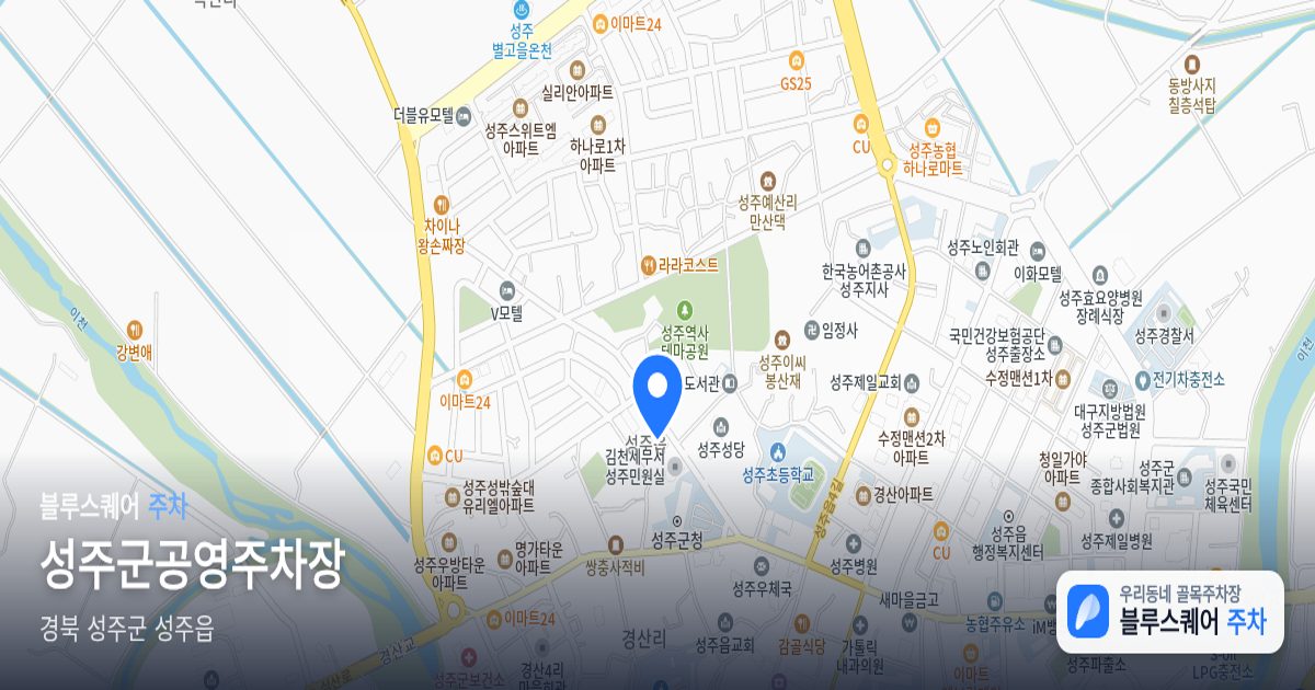 성주군공영주차장 위치 지도
