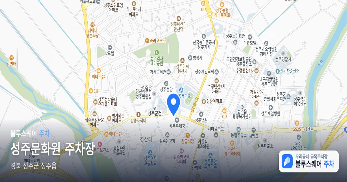 성주문화원 주차장 위치 지도