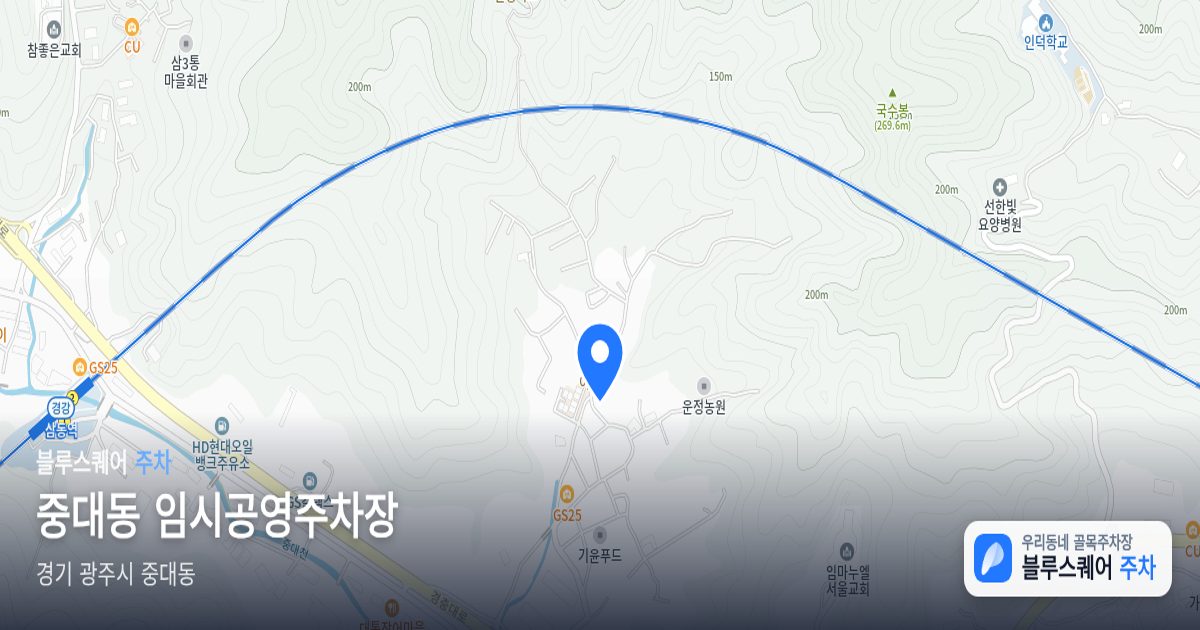 중대동 임시공영주차장 위치 지도