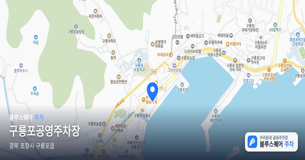 구룡포공영주차장 위치 지도