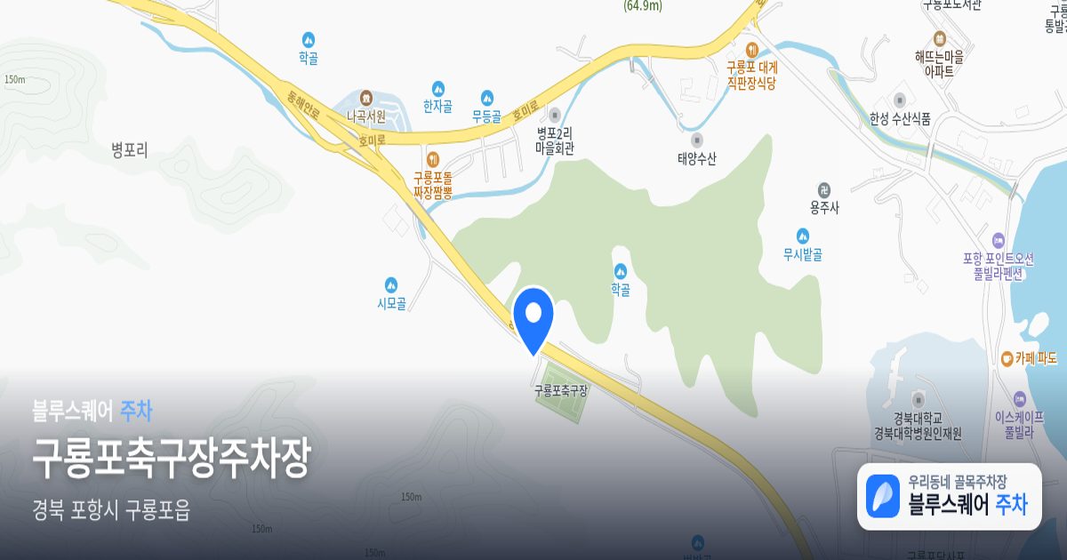 구룡포축구장주차장 위치 지도