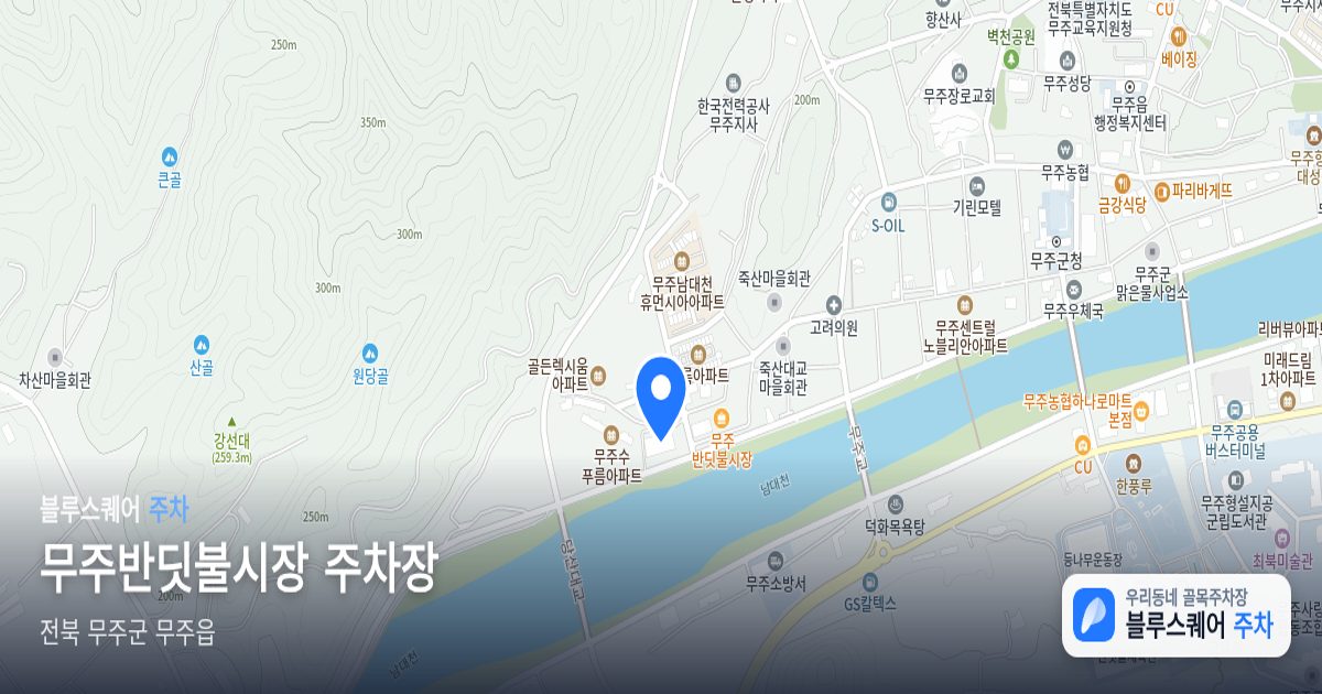 무주반딧불시장 주차장 위치 지도