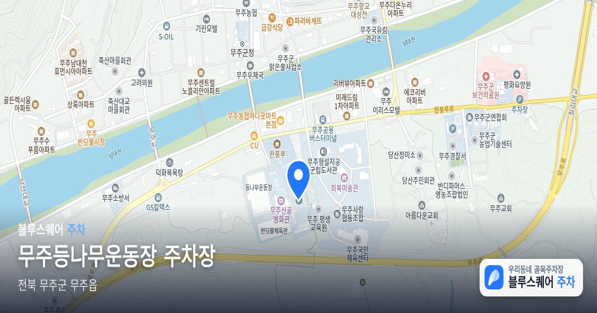 무주등나무운동장 주차장 위치 지도