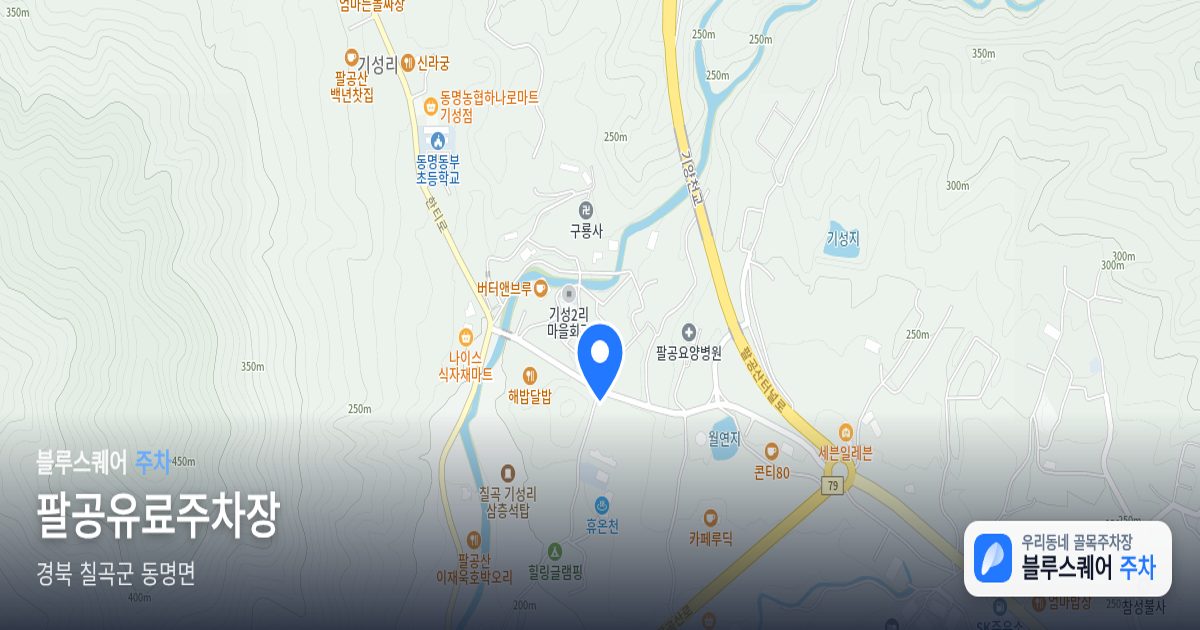 팔공유료주차장 위치 지도