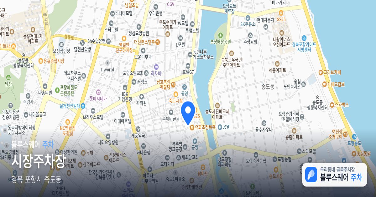 시장주차장 위치 지도