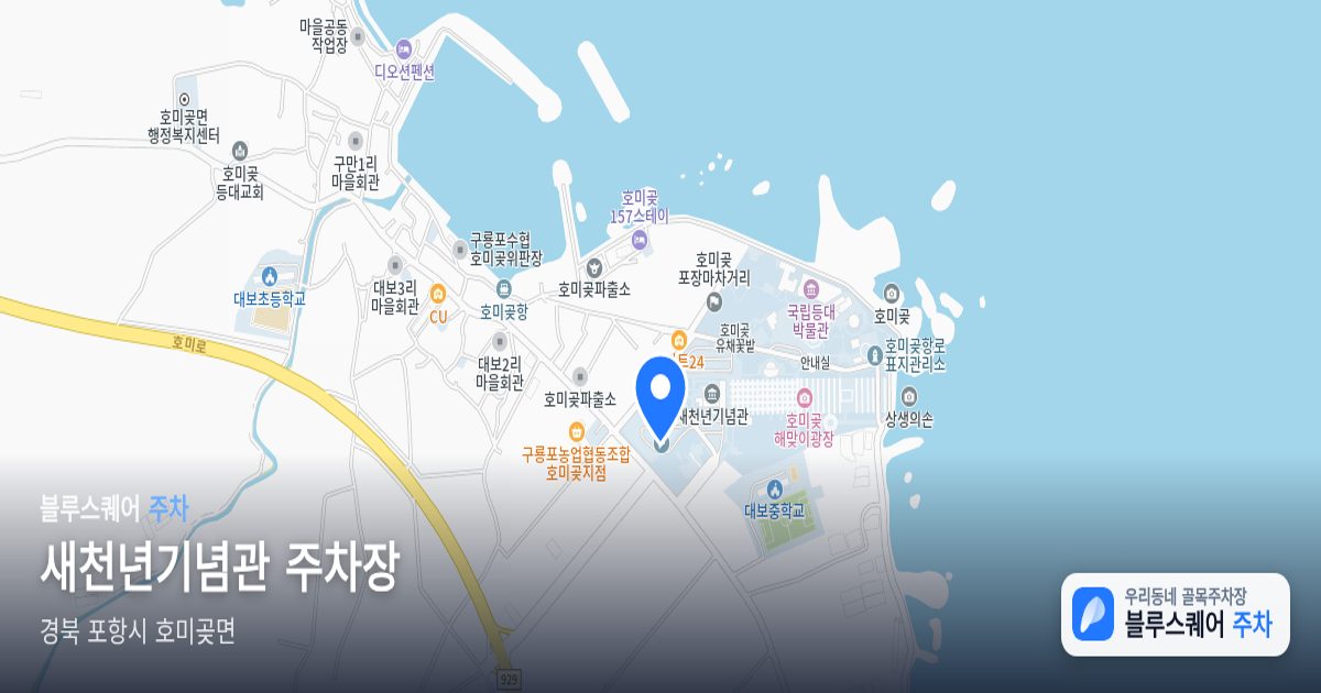 새천년기념관 주차장 위치 지도