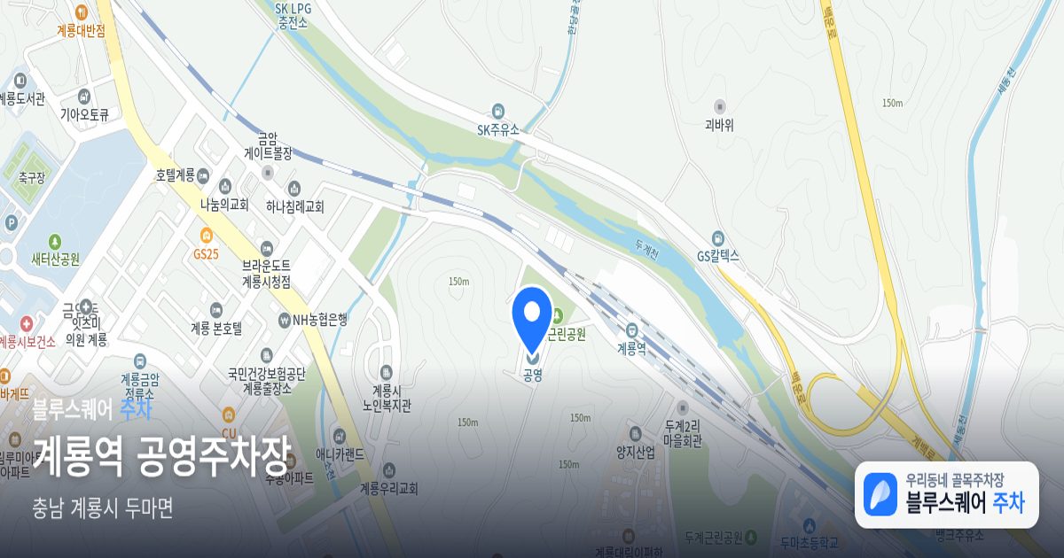 계룡역 공영주차장 위치 지도