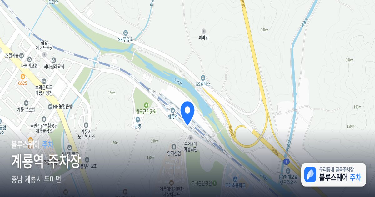 계룡역 주차장 위치 지도