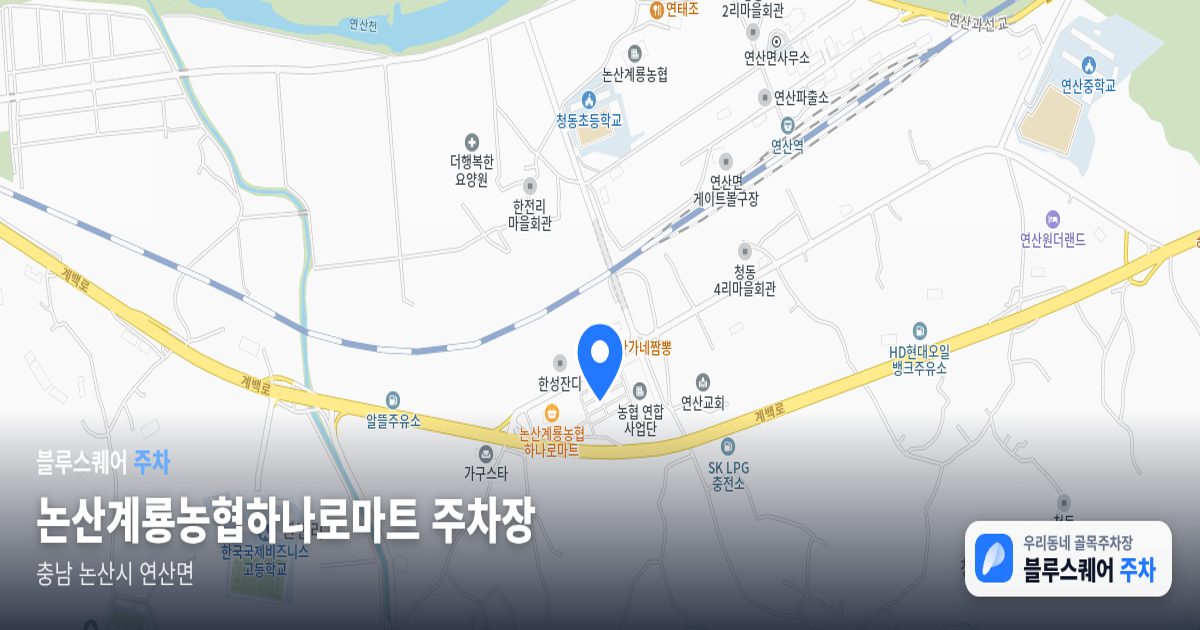 논산계룡농협하나로마트 주차장 위치 지도