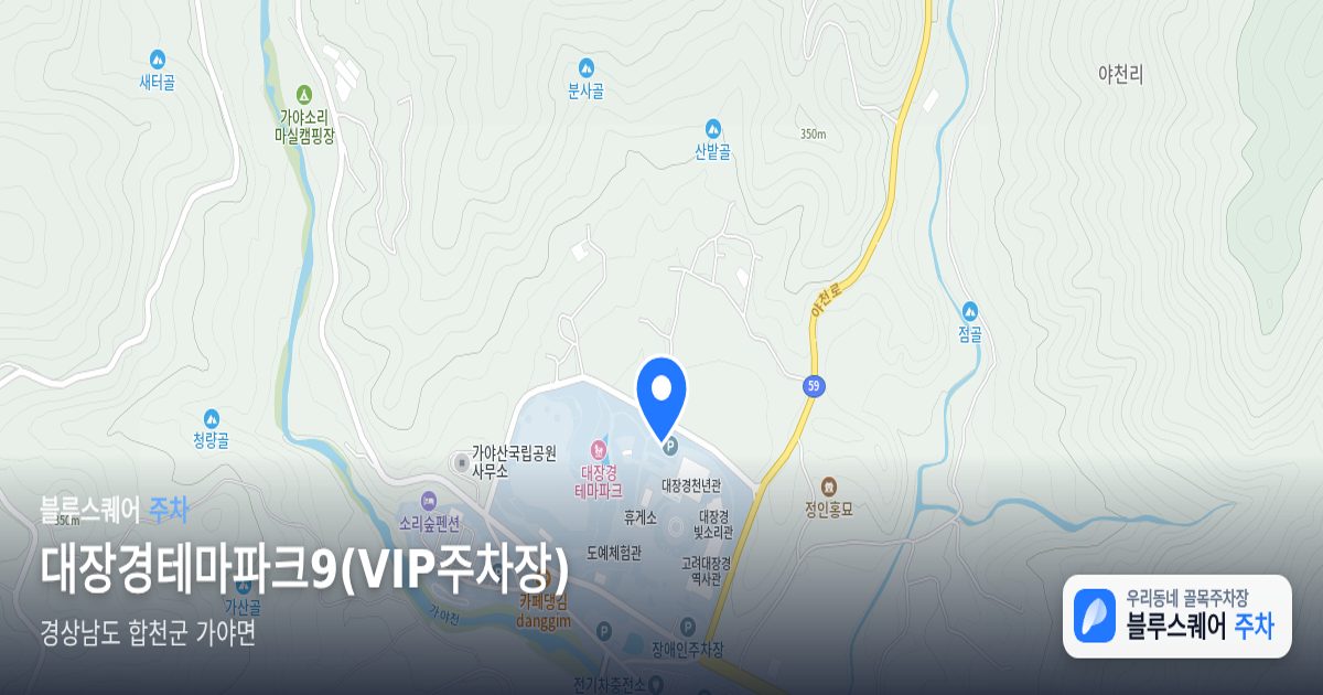 대장경테마파크9(VIP주차장) 위치 지도