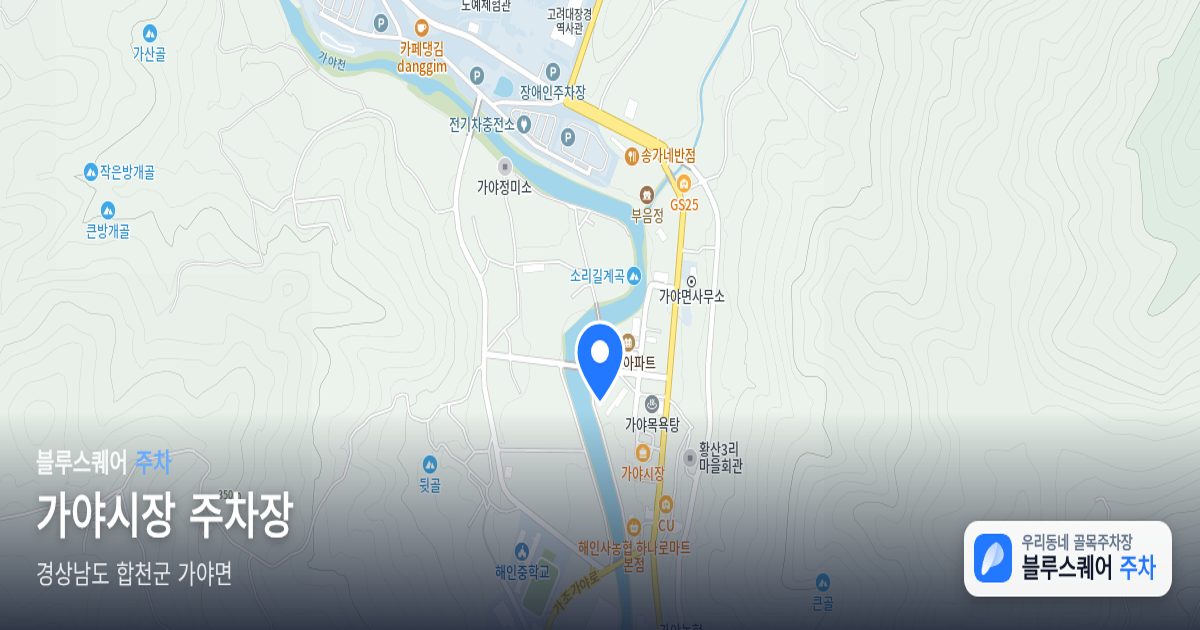 가야시장 주차장 위치 지도