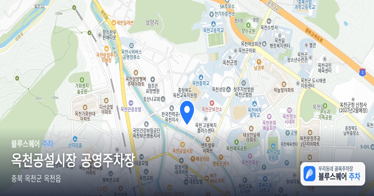 옥천공설시장 공영주차장 위치 지도
