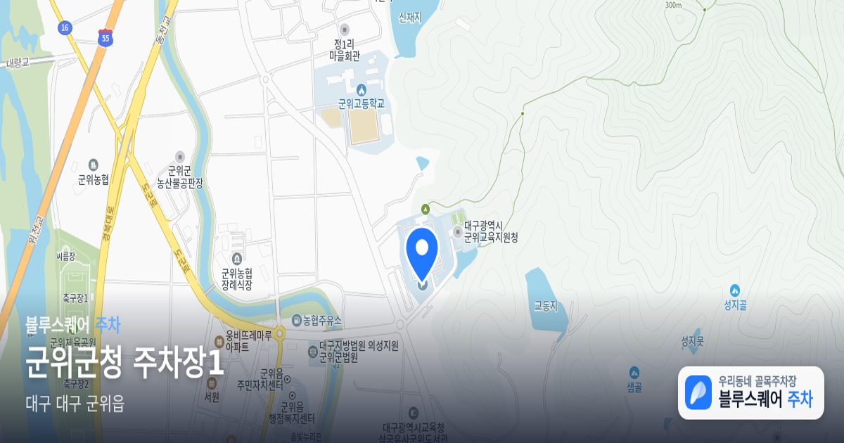 군위군청 주차장1 위치 지도