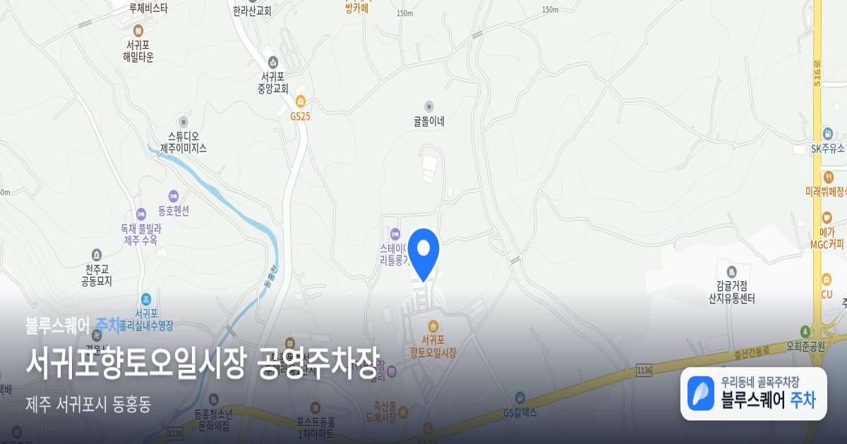 서귀포향토오일시장 공영주차장 위치 지도