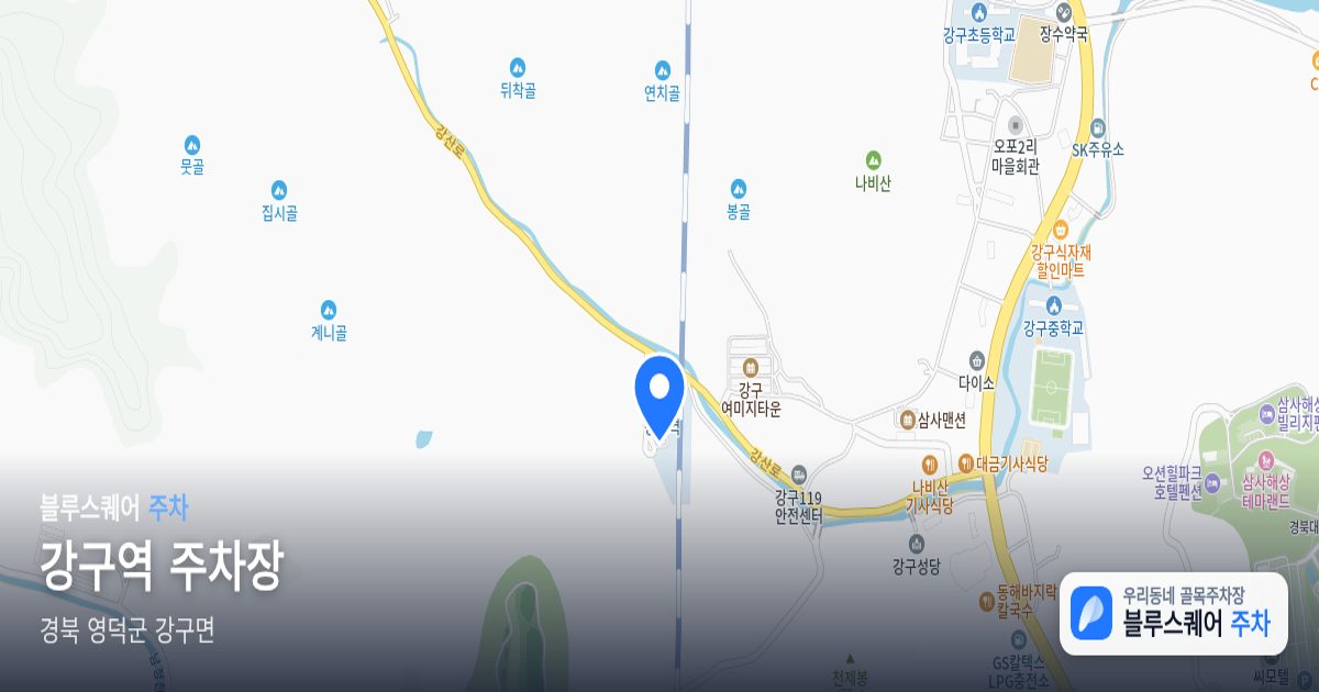 강구역 주차장 위치 지도