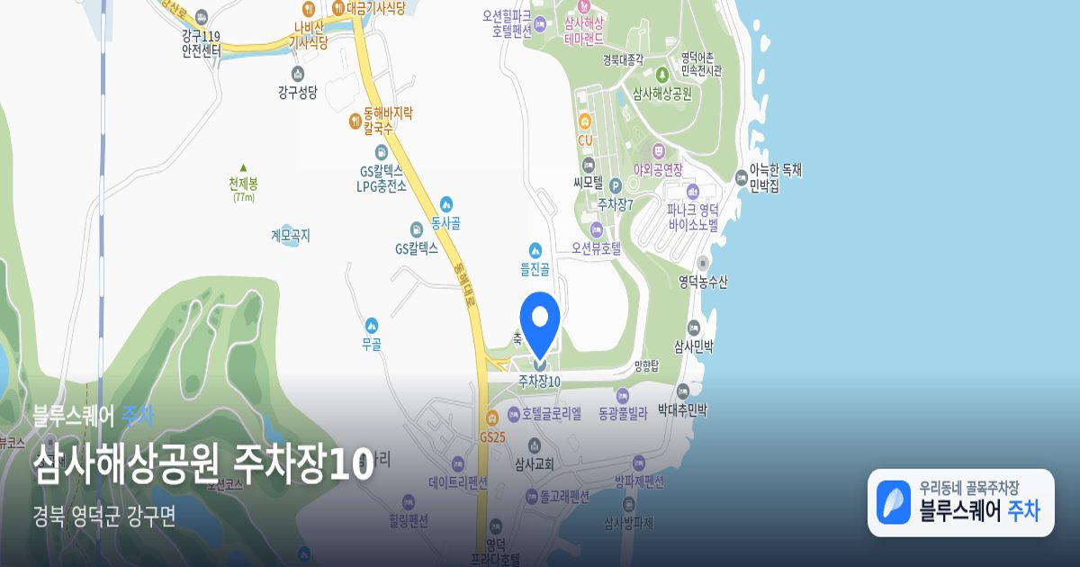 삼사해상공원 주차장10 위치 지도