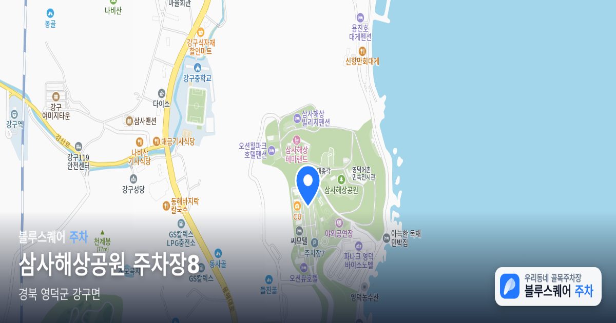 삼사해상공원 주차장8 위치 지도