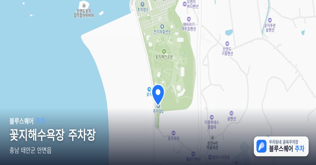 꽃지해수욕장 주차장 위치 지도