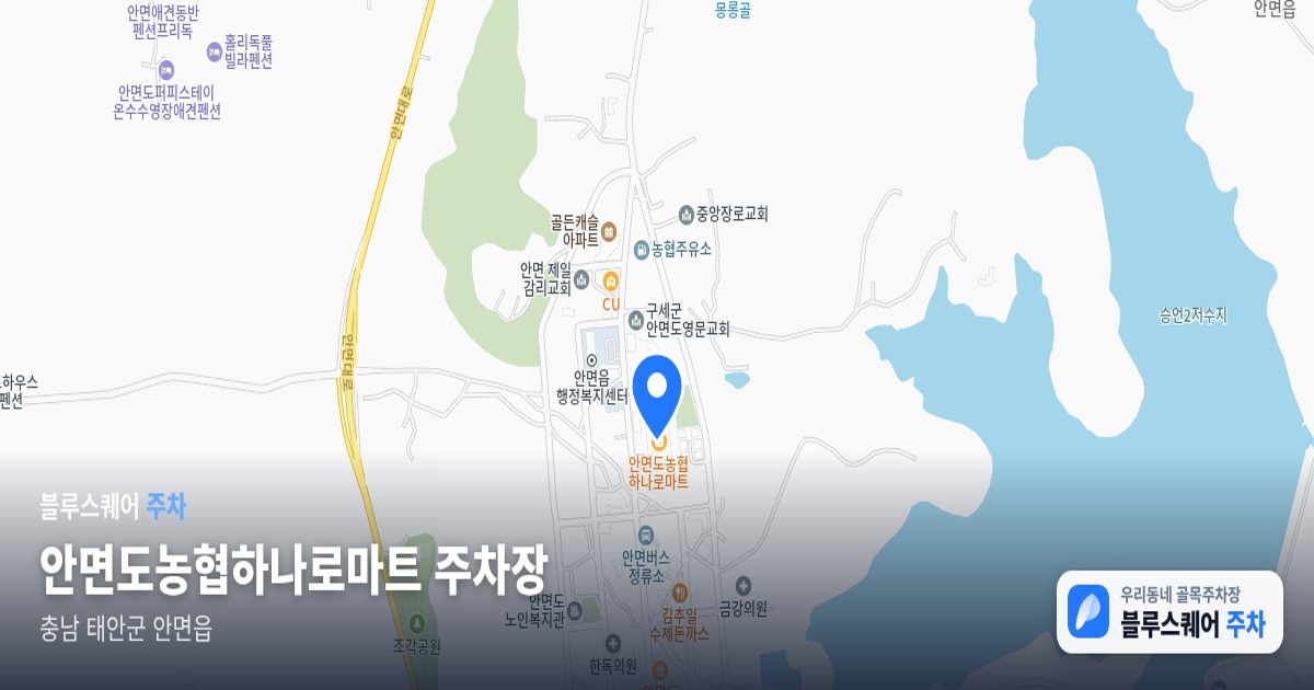안면도농협하나로마트 주차장 위치 지도