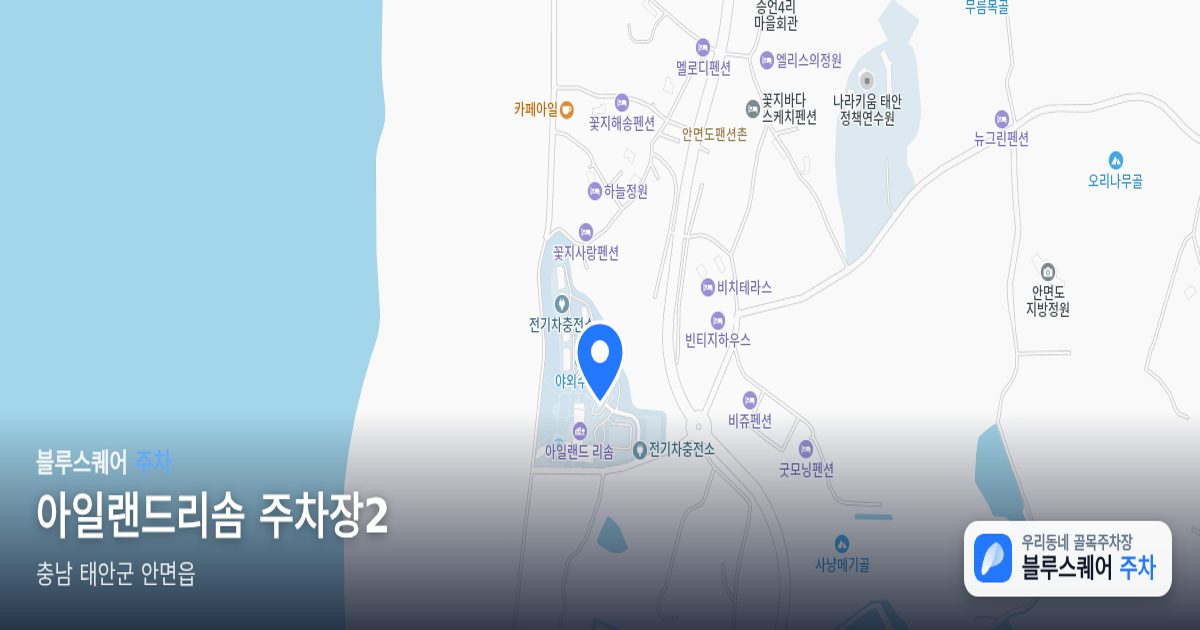 아일랜드리솜 주차장2 위치 지도