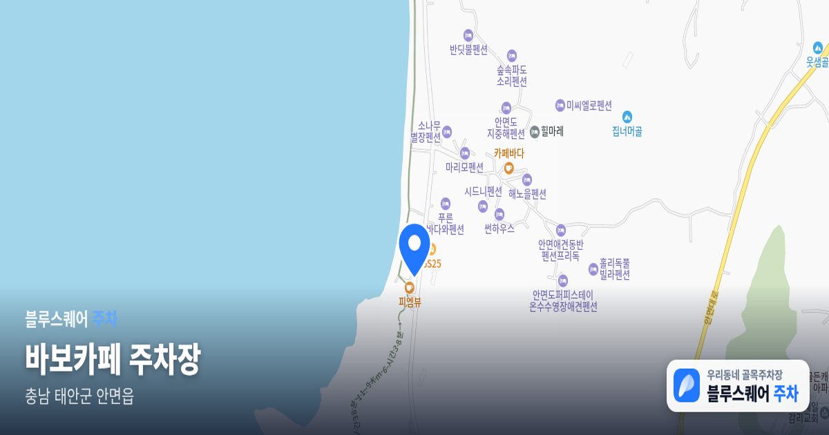 바보카페 주차장 위치 지도