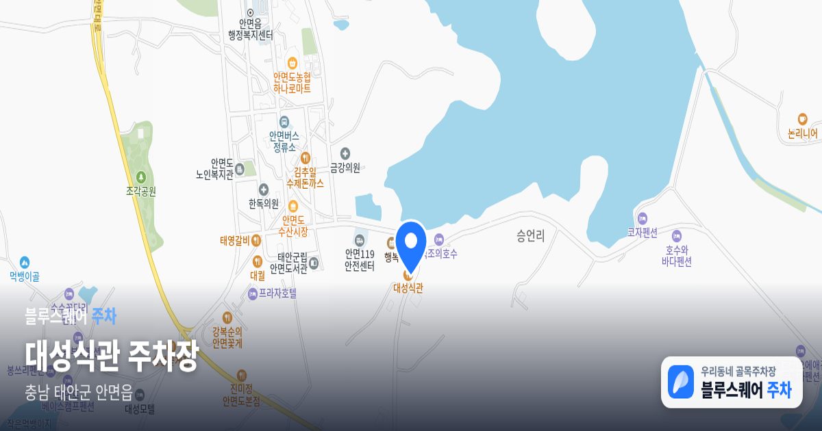 대성식관 주차장 위치 지도