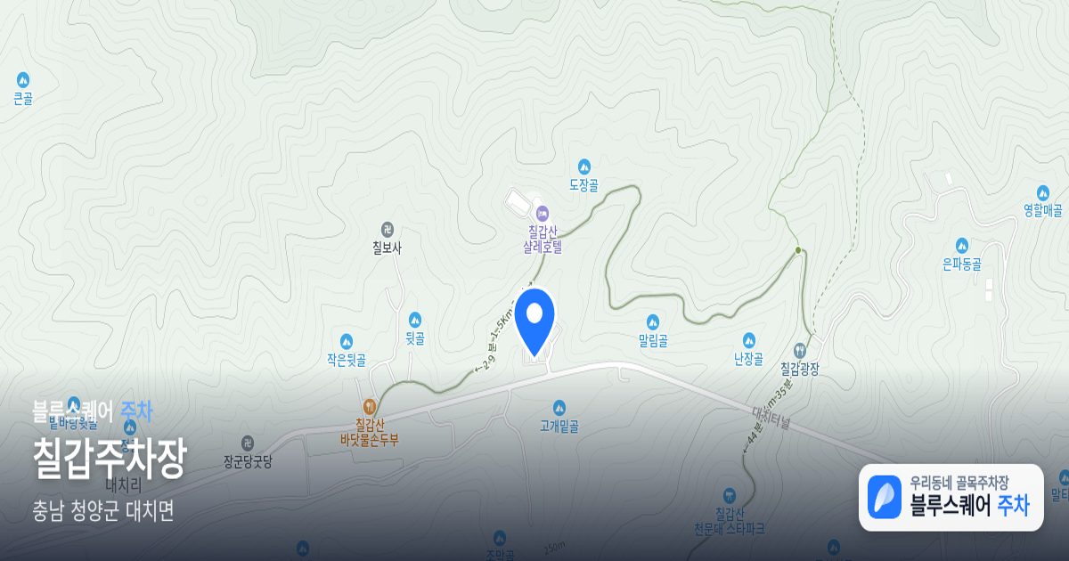 칠갑주차장 위치 지도