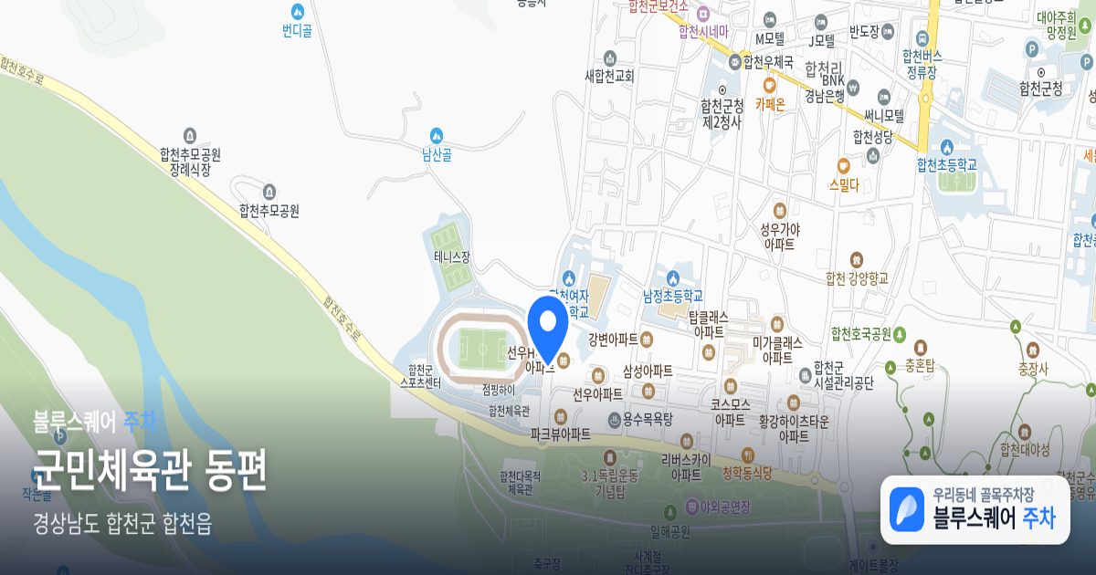 군민체육관 동편 위치 지도