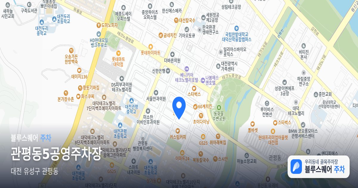 관평동5공영주차장 위치 지도