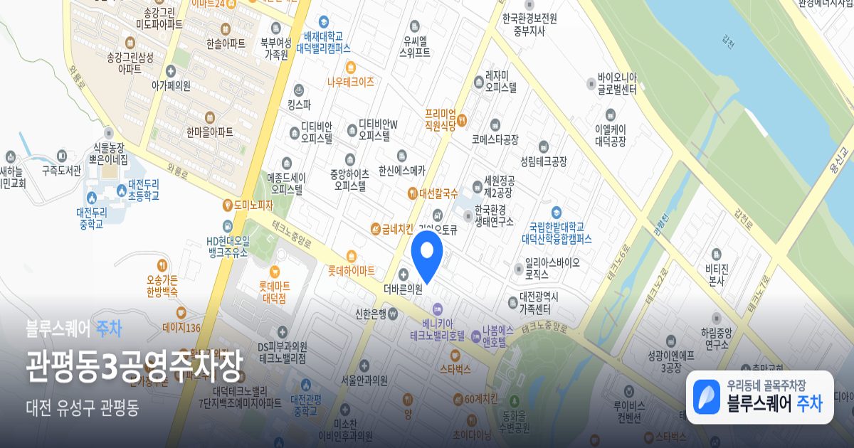 관평동3공영주차장 위치 지도