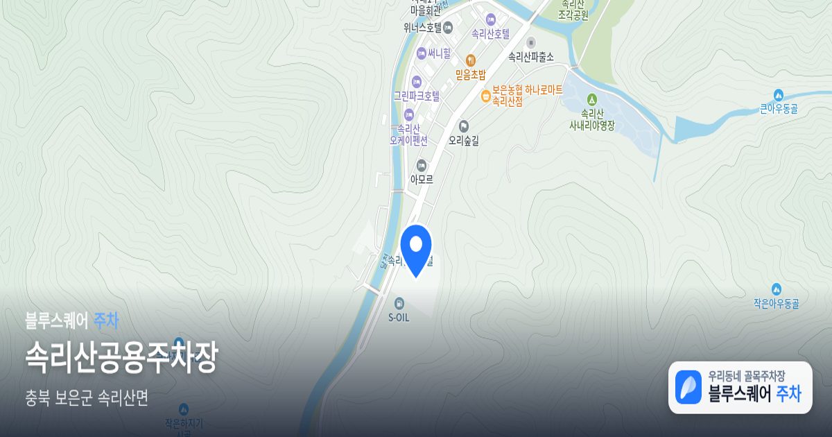속리산공용주차장 위치 지도