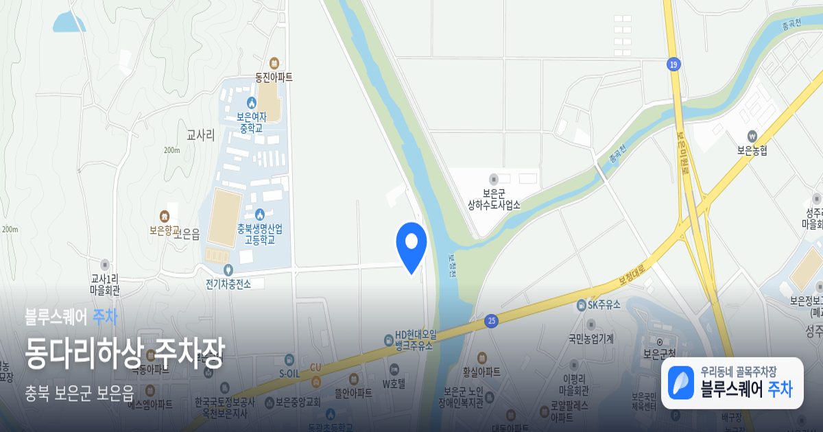 동다리하상 주차장 위치 지도