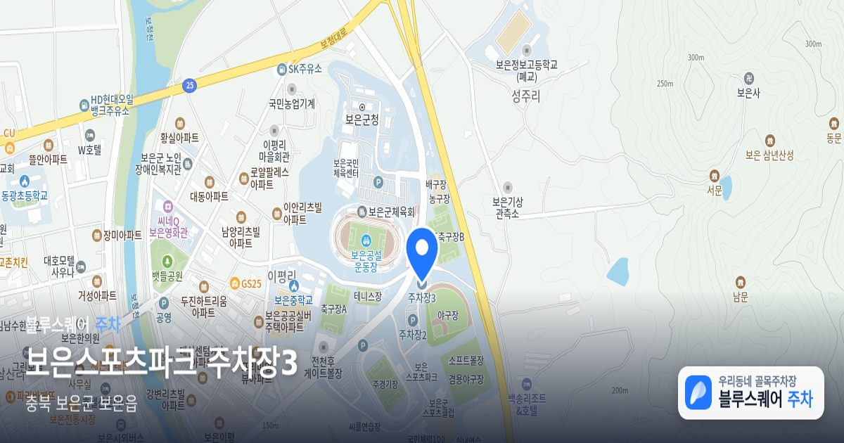 보은스포츠파크 주차장3 위치 지도