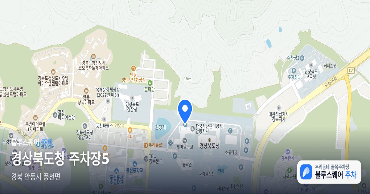 경상북도청 주차장5 위치 지도